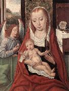 Master of the Saint Ursula Legend Virgin and Child with an Angel Sweden oil painting artist